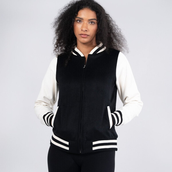 500gsm Women's/Junior Wool Blend Soft Shell Varsity Jacket Thumbnail